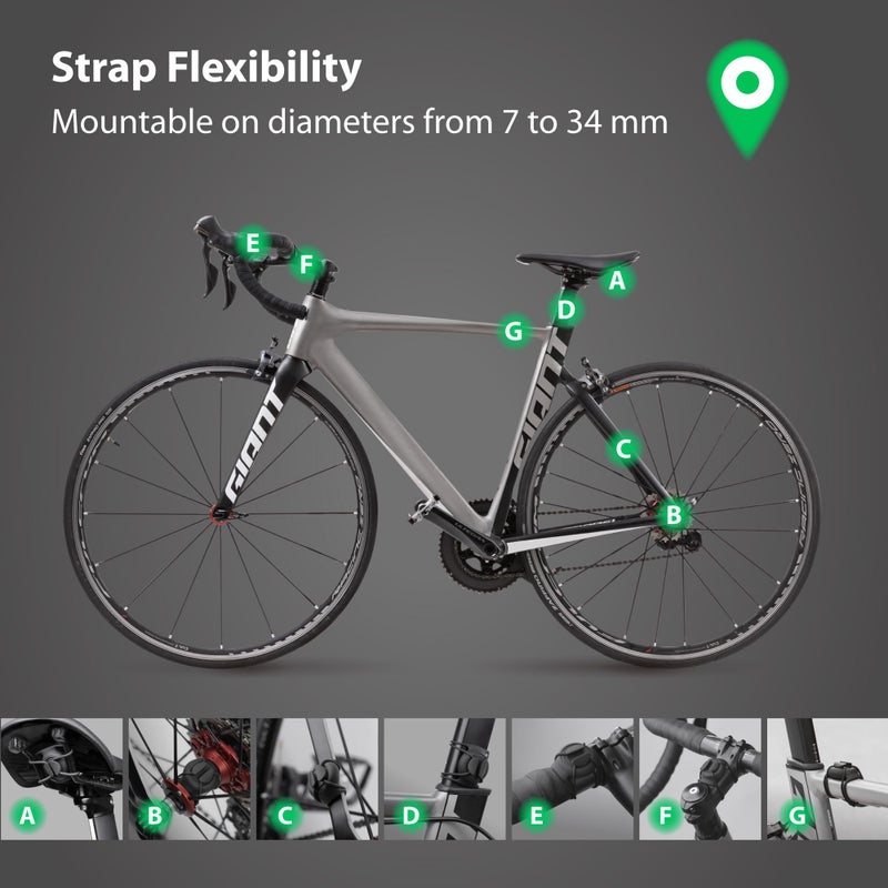 BONE Bike Air Tracker Tag Strap, Hidden Bicycle GPS Tracker Case for Apple Tag, Ultra-Lightweight Scratch-Free & Waterproof Silicone Holder, Anti-Theft Seatpost Mount for Mountain Bikes & Scooters - Image 3