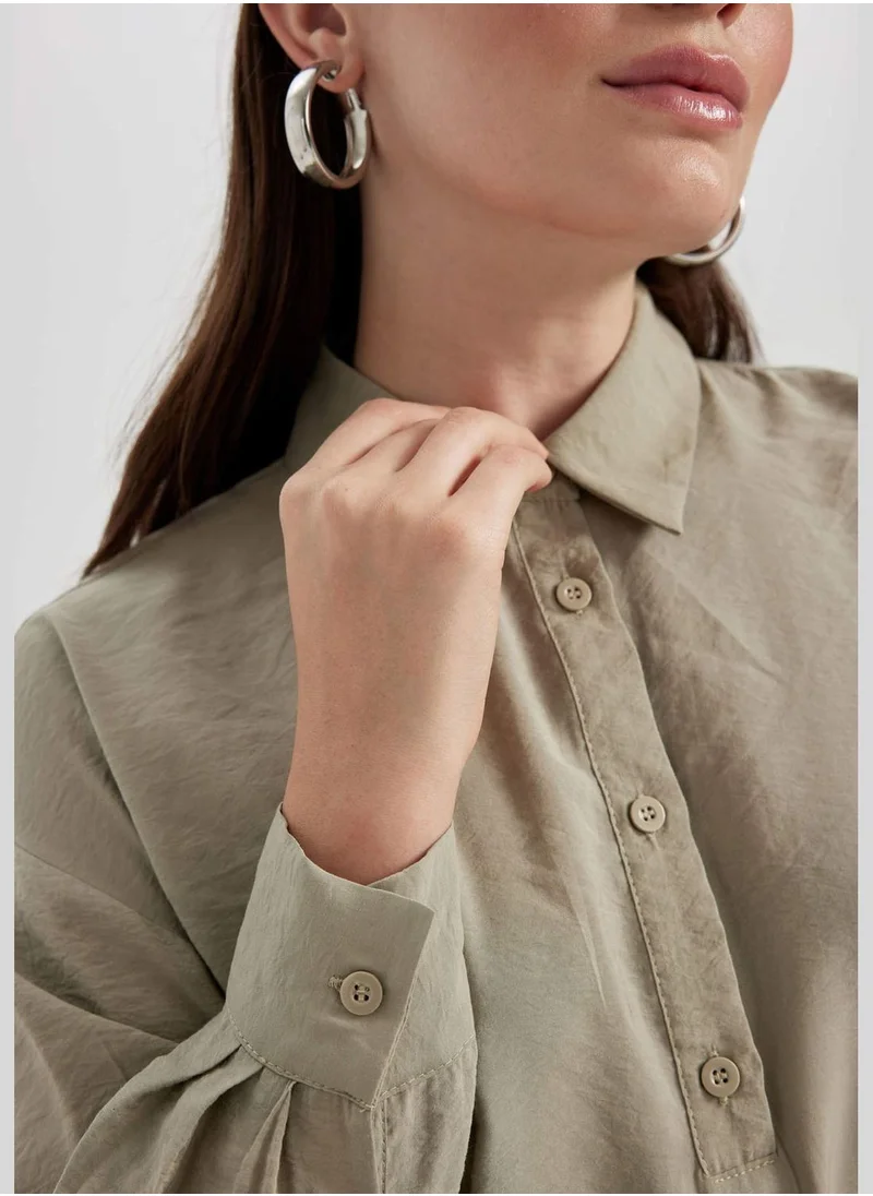 ديفاكتو Woman Woven Long Sleeve Tunic