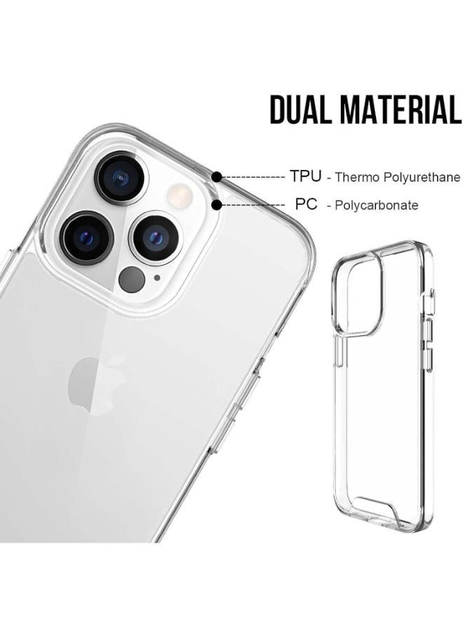 Space - Clear Case for iPhone 15 Pro Max - Drop Protection, Scratch Resistant, Anti-Yellowing with Dual Layer Protection, Slim and Clear Design - Image 1