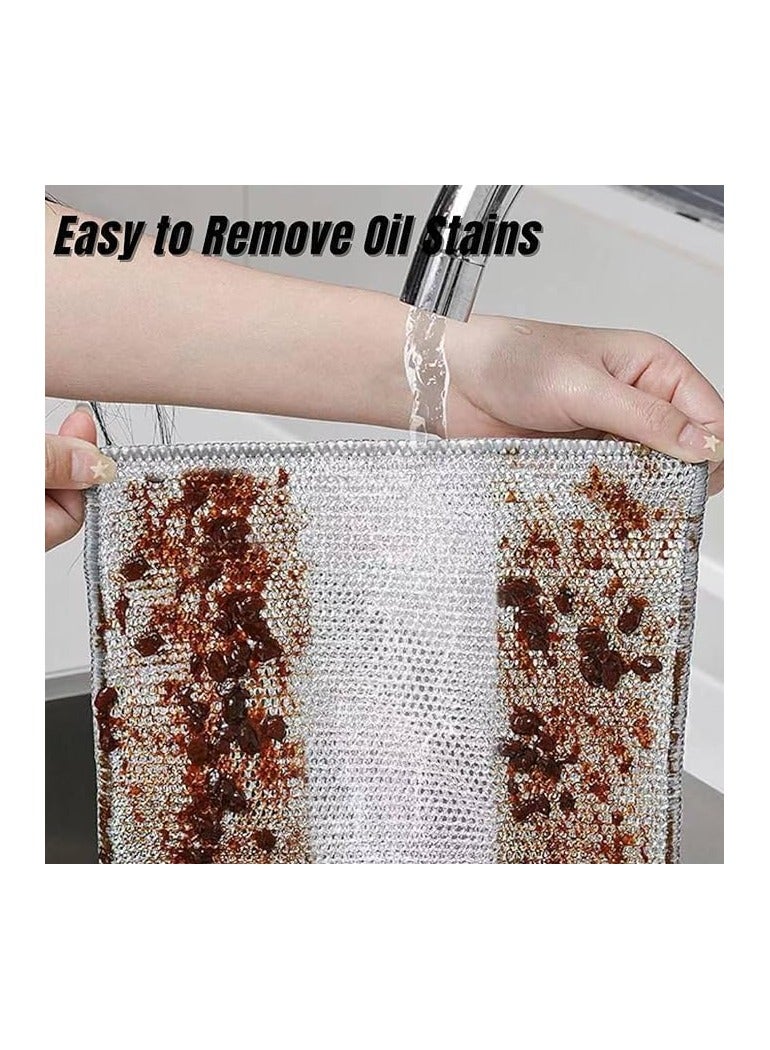 Multifunctional Wire Dish Scrubber Non Scratch, Steel Wire Dish Cleaning Towel, Multipurpose Wire Cloth for Wet and Dry Cleaning, Scrubbing and Cleaning Dishes, Drains, Stove Tops(1) - Image 5
