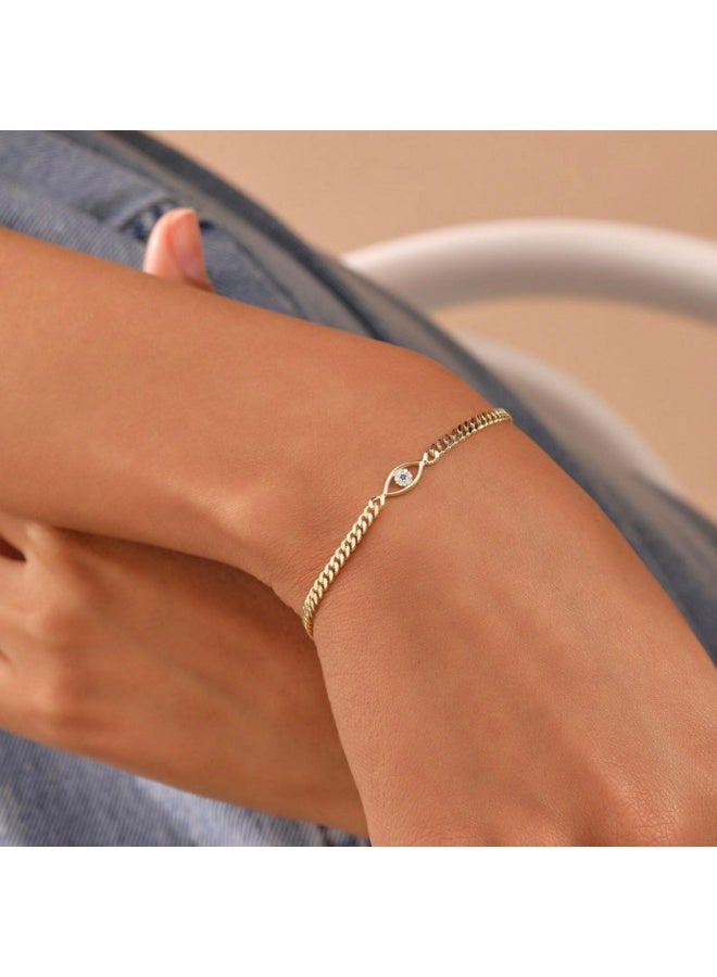 Dainty Gold Bracelets for Women, 14K Gold Plated Layered Bracelet Simple Sparkle Twisted Chain Bracelets Adjustable Diamond Bracelets Set Gold Jewelry for Women - Image 5
