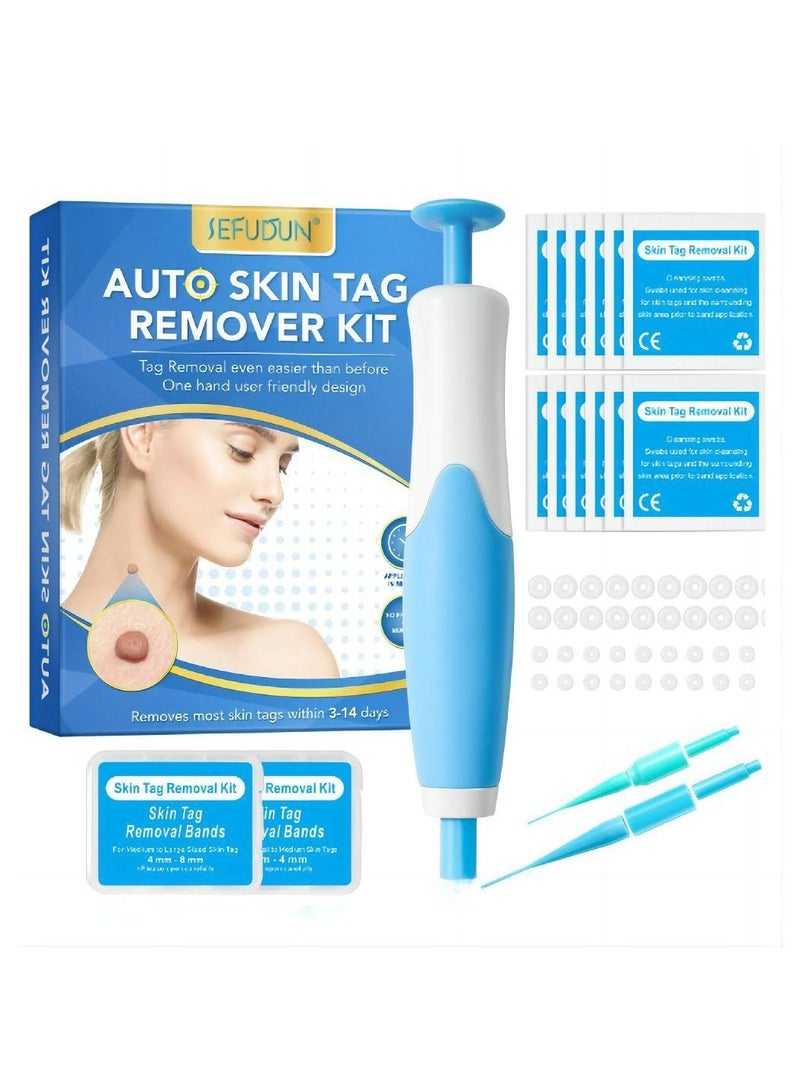 Sefudun Painless and easy to use wart removal tool double ended blue: Effectively removes skin markers, corn kernels, warts and meatballs from the face, neck and whole body for skin problems of all sizes - Image 1