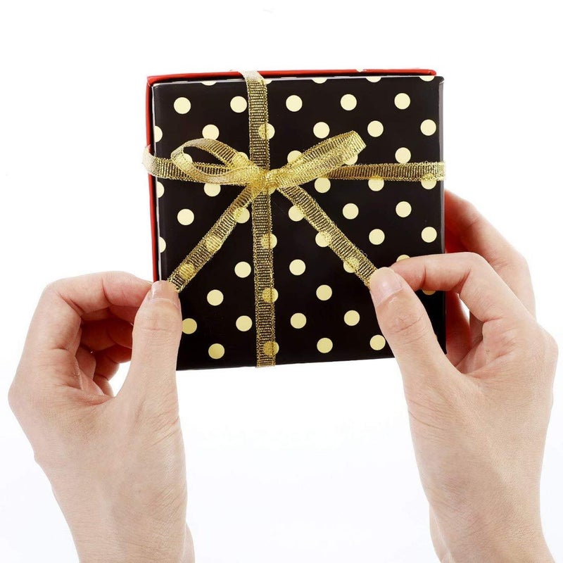 DIY Crafts Design # No 1, Pack Of 5 Roll, Gold Glitter Ribbons Metallic Ribbons for Crafters Gifts Wrapping Decorations (Pack of (Design # No 1, Pack Of 5 Roll) - Image 5