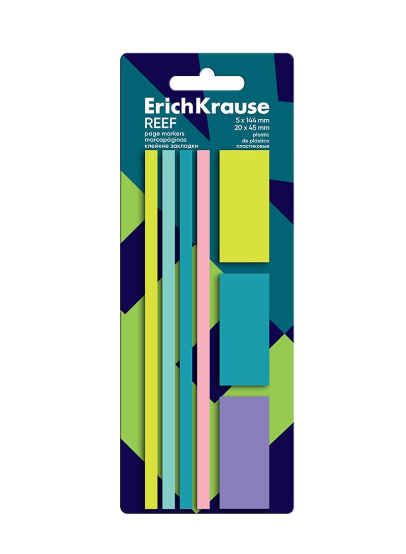 ErichKrause 140-Sheet Plastic Page Markers Size Assorted Sizes - Image 1