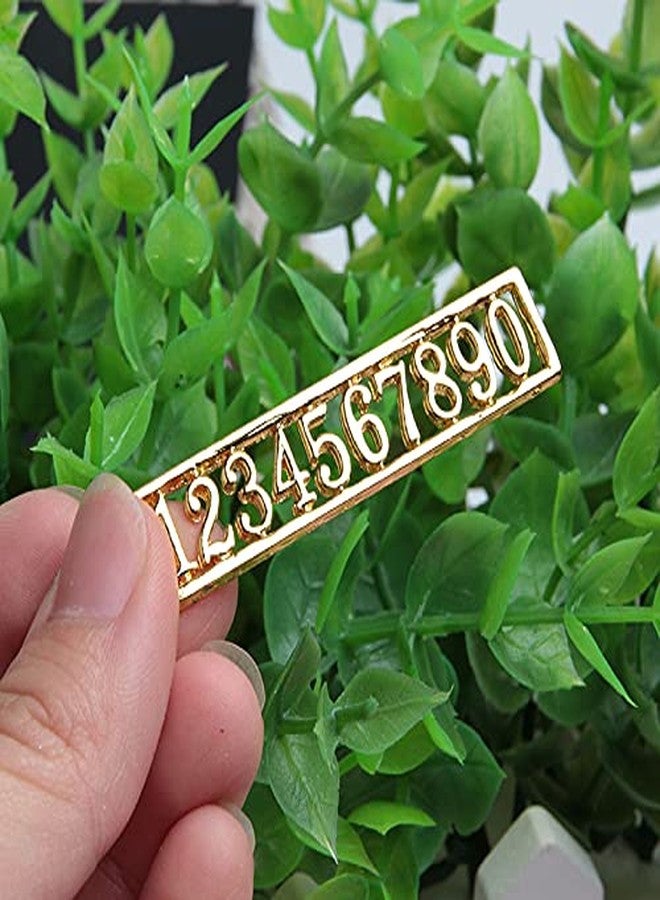 Acxico 1Pcs Mini House Miniature 1:12 Scale Set of Gold Colour Door Numbers 0-9 - Image 2