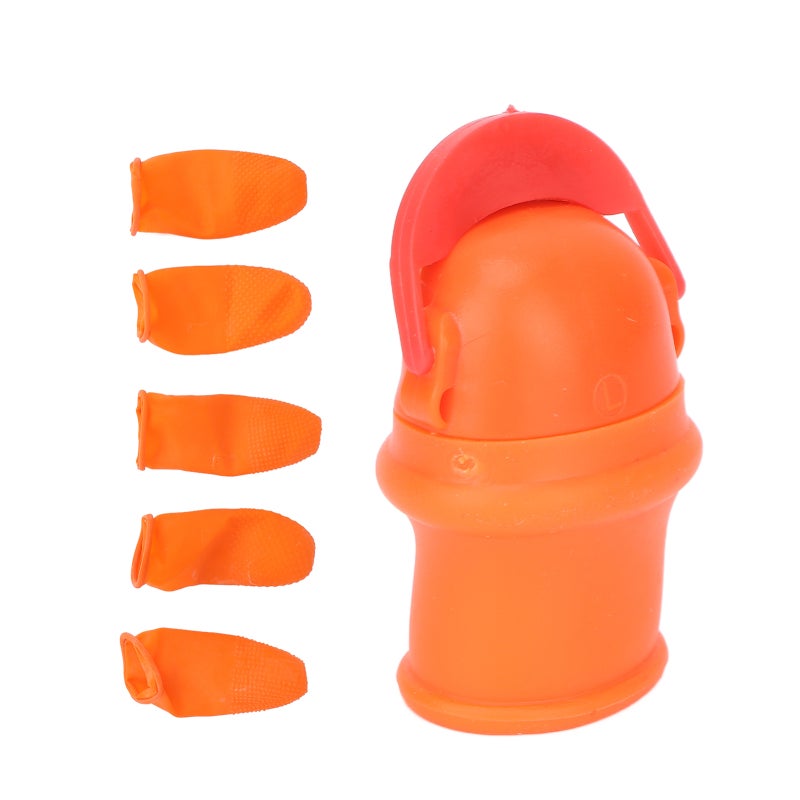 Stainless Steel Thumb Knife Set 1 Silicone Knife 5 Elastic Finger Sleeves - Durable Easy Clean Thumb Knife For Home Garden Fruit Vegetable Harvesting - Image 5