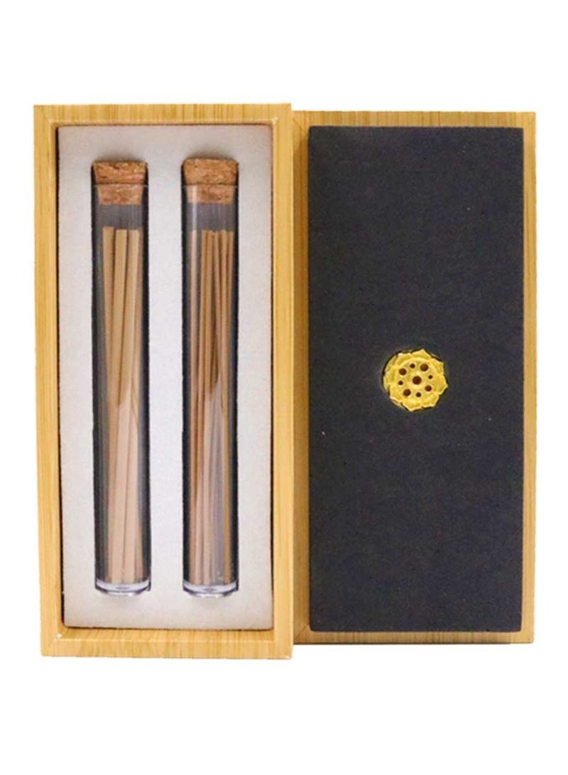 Bakhoor BoSidin Premium Cambodian Oud Incense Gift Set – 1.3mm and 3mm Sticks in Tubes with Beautiful Holder Pure Agarwood Fragrance in Elegant Box - Image 1