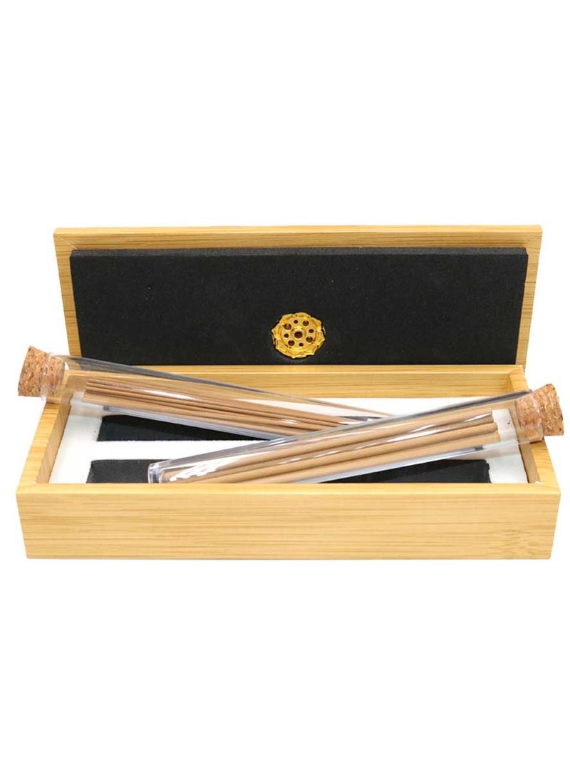 Bakhoor BoSidin Premium Cambodian Oud Incense Gift Set – 1.3mm and 3mm Sticks in Tubes with Beautiful Holder Pure Agarwood Fragrance in Elegant Box - Image 2