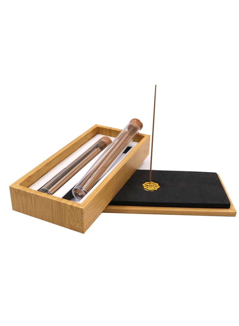 Bakhoor BoSidin Premium Cambodian Oud Incense Gift Set – 1.3mm and 3mm Sticks in Tubes with Beautiful Holder Pure Agarwood Fragrance in Elegant Box - Image 3