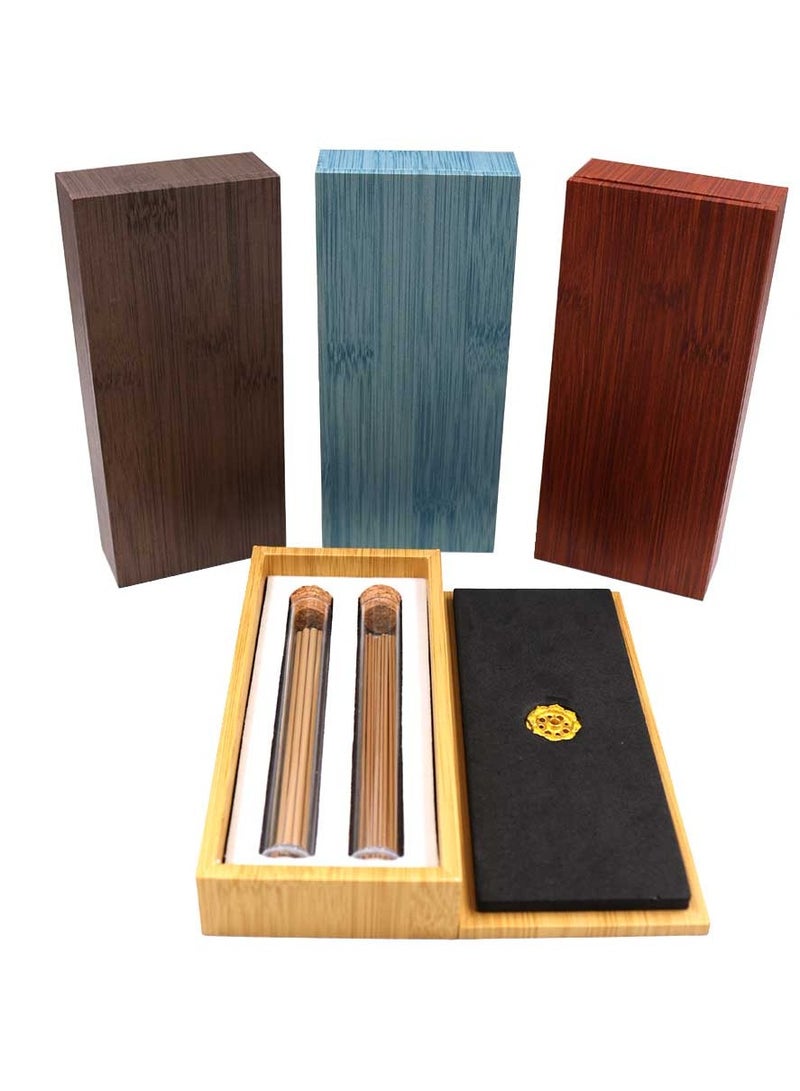 Bakhoor BoSidin Premium Cambodian Oud Incense Gift Set – 1.3mm and 3mm Sticks in Tubes with Beautiful Holder Pure Agarwood Fragrance in Elegant Box - Image 4