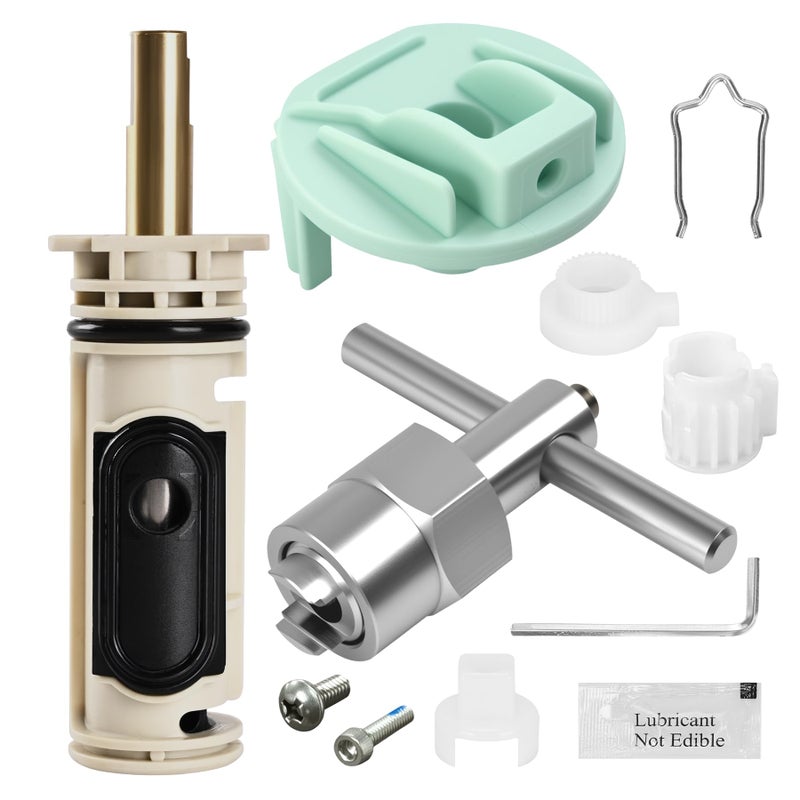 KlenzMate Upgrade 1222 Cartridge Kit for Moen 1222 Replacement Cartridge with Removal Tool 104421, 116653 Shower Handle Adapter Kit, Tub and Shower Faucet Cartridge Remover For Moen Posi Temp Shower Repair - Image 1