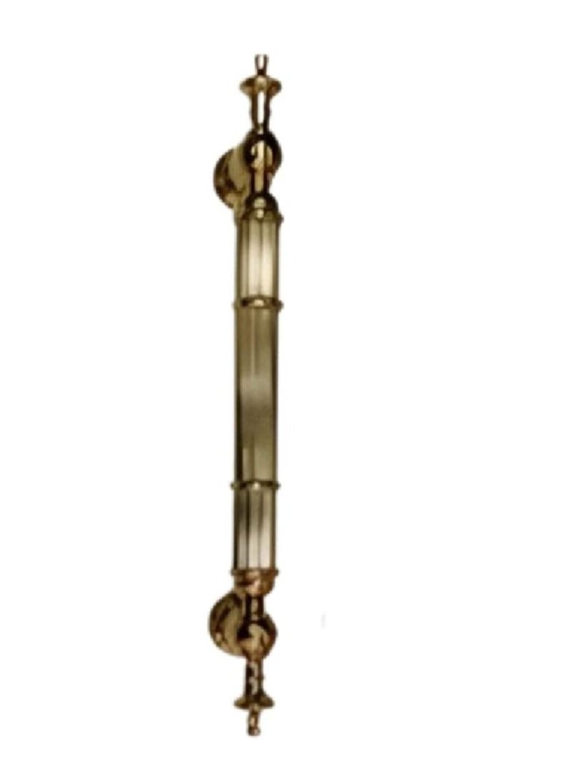 ABBASALI Modern And Stylish Wooden And Glass Door Handles Sets Of 2 Pieces (400MM, GOLD)