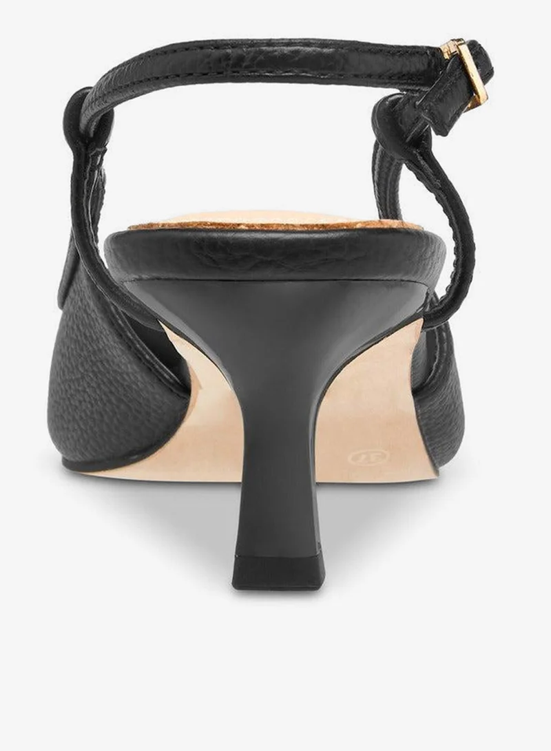 Paprika BLACK Women's Pointed Shoes with Kitten Heels and Buckle Closure for Women | Best Price UAE