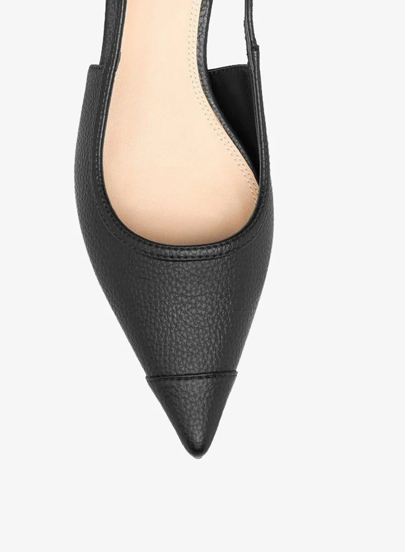 Paprika BLACK Women's Pointed Shoes with Kitten Heels and Buckle Closure for Women | Best Price UAE