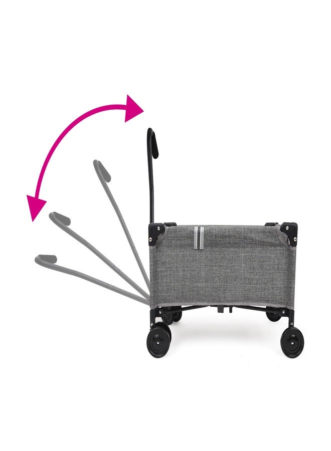 509 Crew: Little Wagon - Melange Grey - Folding Pull-Along Cart, Adjustable Handle, Canvas-Metal Frame, Transport Toys-Dolls-Stuffed Animals, Kid 3+ - Image 4
