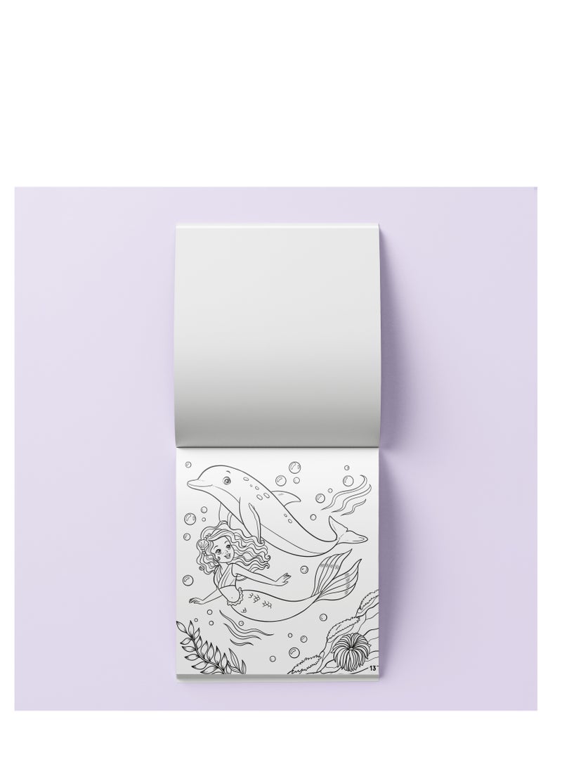 Hinkler Magical Mermaids Coloring & Activity Set – Creative Kit with Stickers, Coloring Pages & Activities for Kids - Image 4