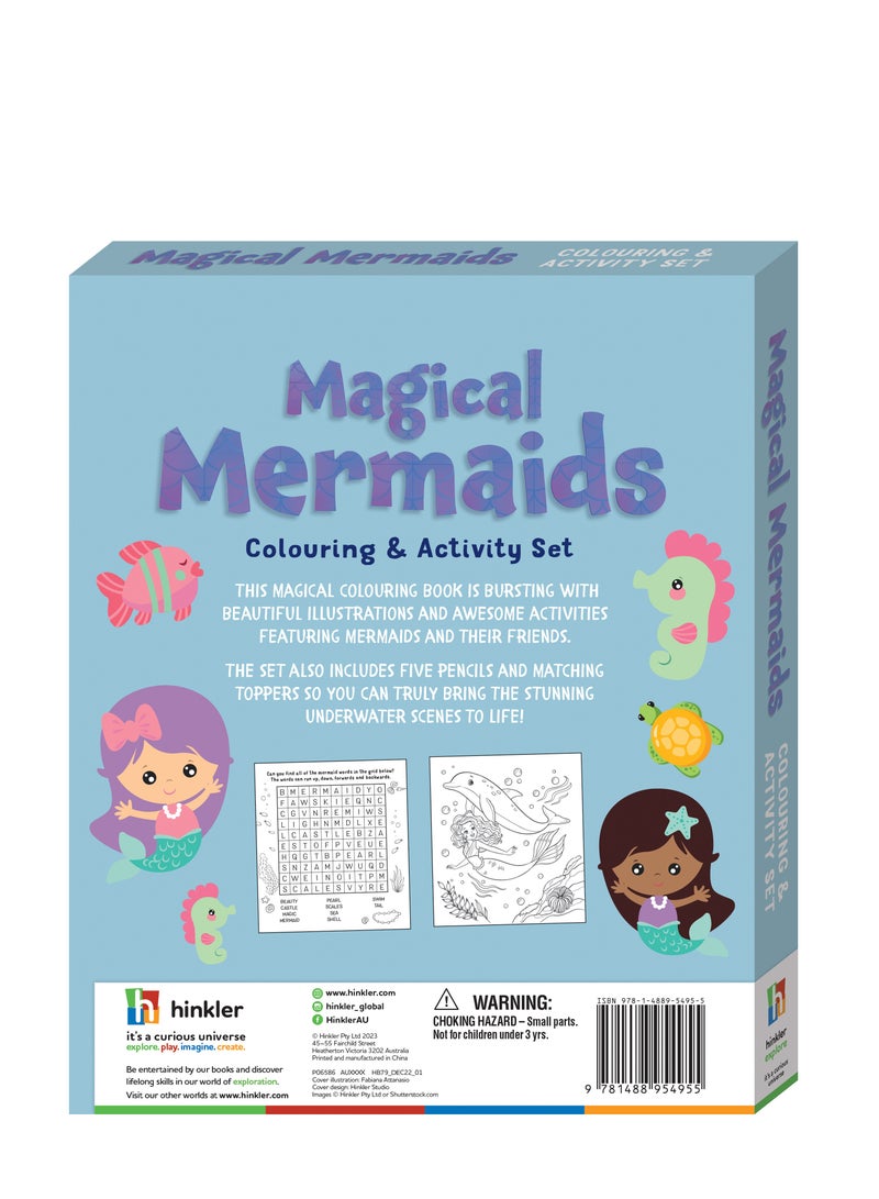 Hinkler Magical Mermaids Coloring & Activity Set – Creative Kit with Stickers, Coloring Pages & Activities for Kids - Image 5