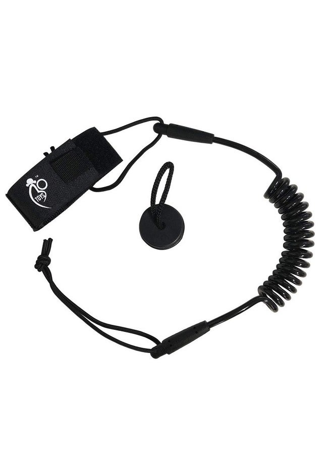Bo-Toys - Body Board Coiled Pro Wrist Leash Comfortable Lightweight Padded Neoprene Cuff - Image 1