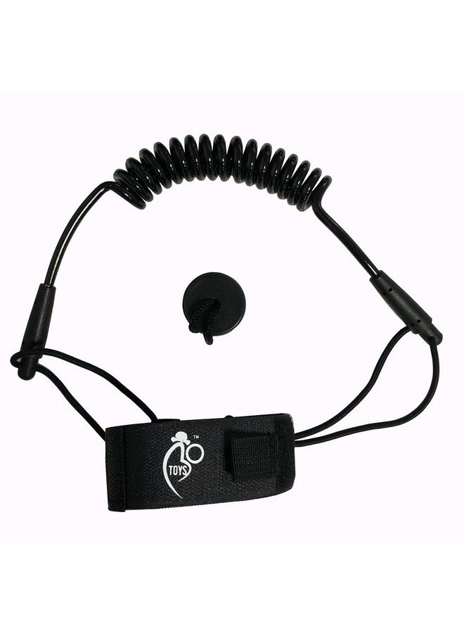 Bo-Toys - Body Board Coiled Pro Wrist Leash Comfortable Lightweight Padded Neoprene Cuff - Image 1