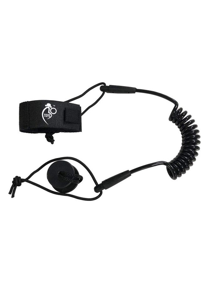 Bo-Toys - Body Board Coiled Pro Wrist Leash Comfortable Lightweight Padded Neoprene Cuff - Image 1