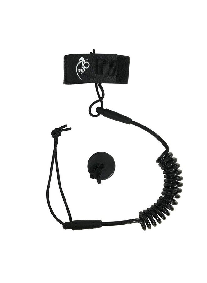 Bo-Toys - Body Board Coiled Pro Wrist Leash Comfortable Lightweight Padded Neoprene Cuff - Image 1