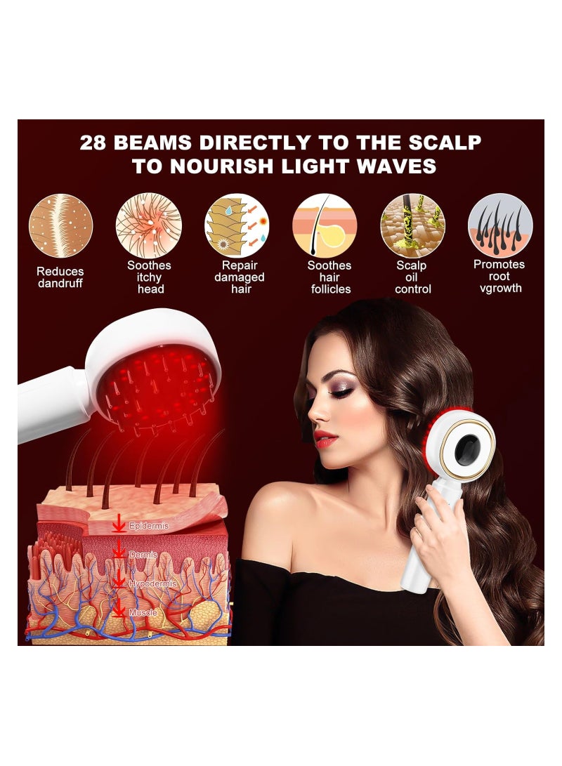 Portable Electric Scalp Massager with Red and Blue Light Therapy, Wireless Handheld Brush for Deep Muscle Relaxation and Head Care at Home. Perfect for Scalp and Hair Wellness. - Image 5