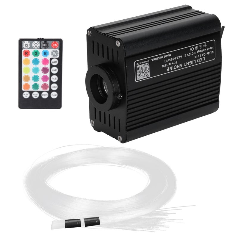 طقم إضاءة سقف LED ضوئي ألياف 16 واط RGBW مع تحكم عبر التطبيق وكابل ألياف بطول 2 متر - Image 3