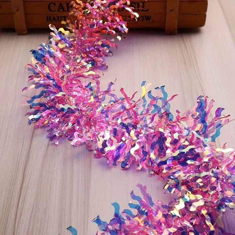 Polychrome Glitter Lace Edge 78.74in Valentine Wedding Baking Decoration Ribbon - Image 3