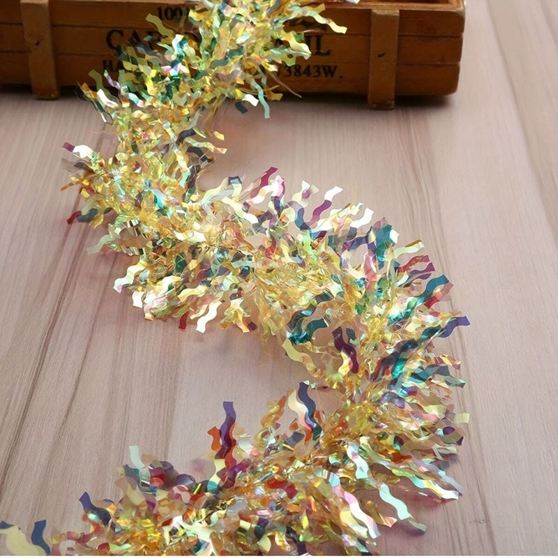 Polychrome Glitter Lace Edge 78.74in Valentine Wedding Baking Decoration Ribbon - Image 5