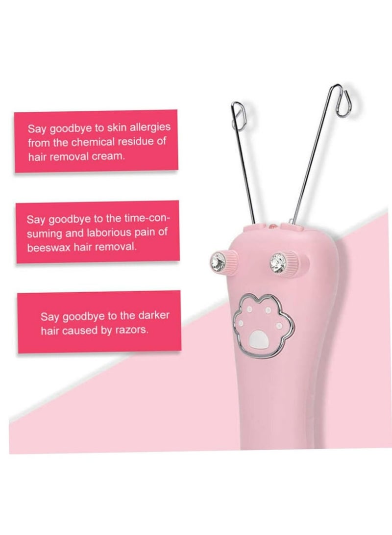 PULUZ Threading Hair Removal, Hair Removal Device, Electric Threading Epilator USB Hair Remover for Facial & Body Hair Removal with Cotton Thread Roll - Image 5