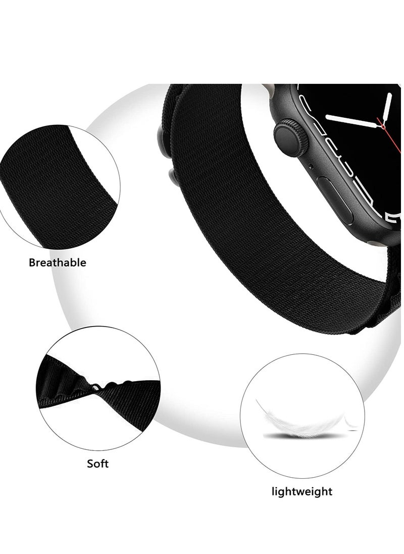 ELTRAZONE - 4 Pack Alpine Loop Nylon Band Compatible with Apple Watch Band 42mm 44mm 45mm 49mm Women Men,Adjustable Metal G-Hook Strap for iWatch Ultra Series SE 8/7/6/5/4/3/2/1 - Image 1