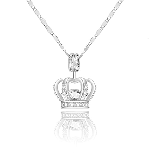 TIDOO Crown Jewelry Womens Queen and Pendant Necklace 3 Lays Rose Gold/Platinum Plated With Austrain Crystals - Image 1