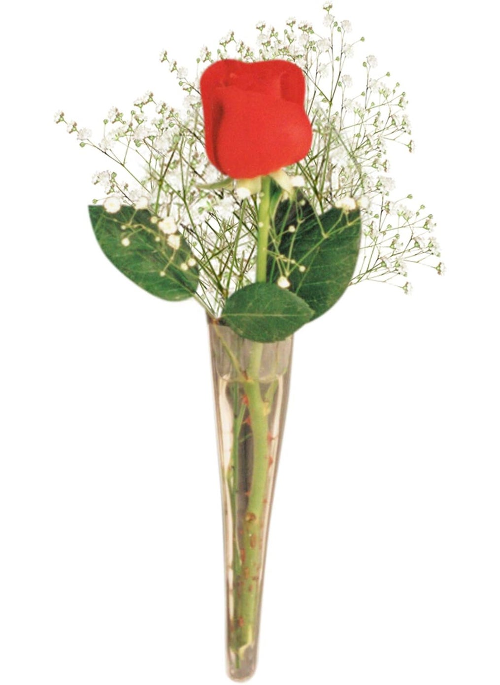 Gadjit Gadjit Vinyl Window Vase Single Stem Style  Suctions to Windows and Mirrors Holds 1 stem Greenery and Water Clear Flexible Vinyl  - Image 1