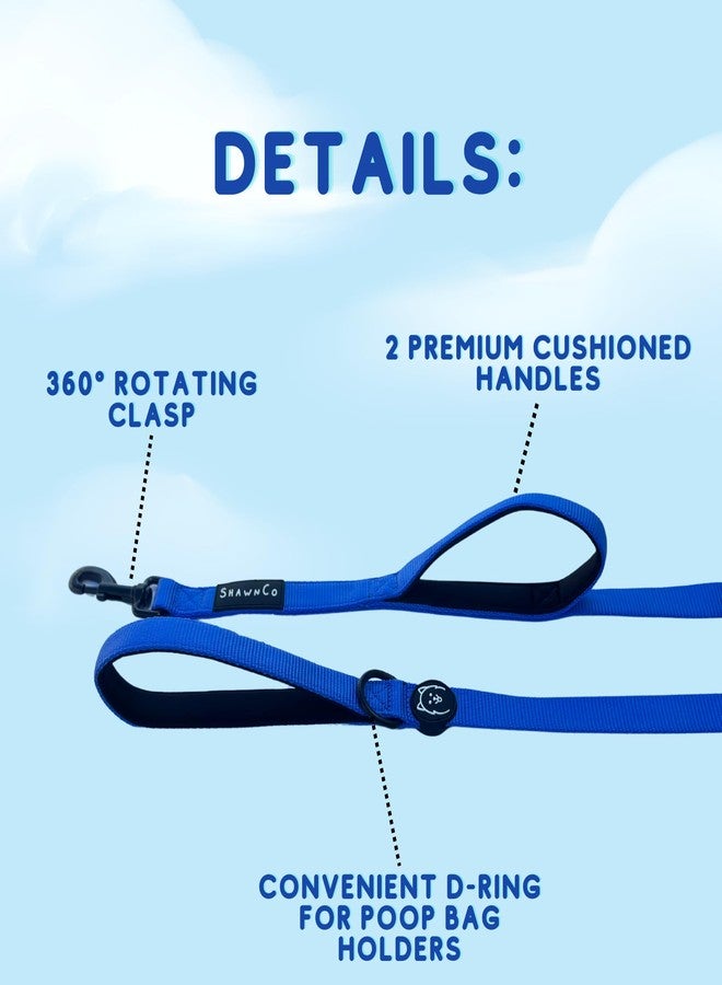 ShawnCo Dream Walk Dog Leash- Premium, Nylon Pet Leash with Soft Neoprene Handle for Small, Medium and Large Dogs (ICY Lilac, M/L 6FT w/ 2 Handles) - Image 3
