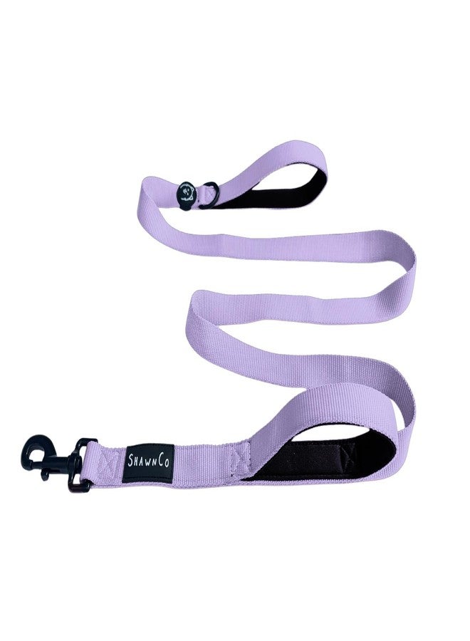 ShawnCo Dream Walk Dog Leash- Premium, Nylon Pet Leash with Soft Neoprene Handle for Small, Medium and Large Dogs (ICY Lilac, M/L 6FT w/ 2 Handles) - Image 1