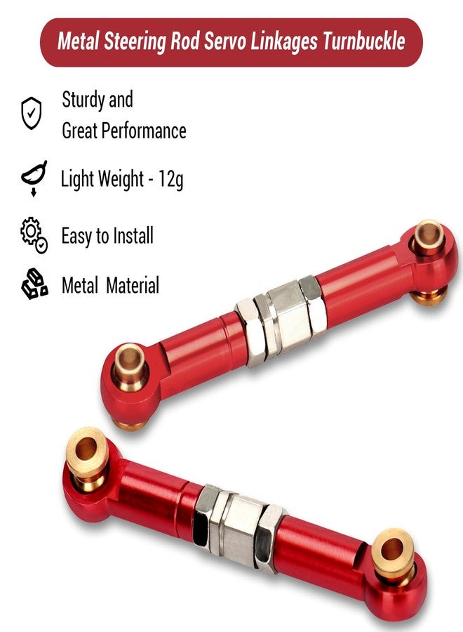 daitoku Upgrade Metal Steering Linkage Parts for 1/14 MJX Hyper Go H14BM 14209 14210 14431B - Image 2