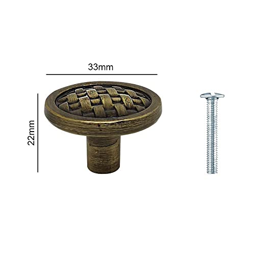 VOLO® Antique Brass Cabinet Knob/Drawer Knob/Knobs for Home and Office/Pull Handle (Jn-149)(Pack of 2 Pcs) - Image 2