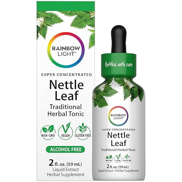 Rainbow Light Nettle Leaf Liquid Extract | 2 Fl Oz | Super Concentrated | Alcohol Free | Non-GMO and Gluten Free Herbal Supplement - Image 1