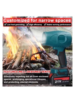 OLUDENIZ 2000W Brushless Handheld Turbo Blower – Multi-Purpose Dust and Leaf Blower with Rechargeable Lithium Battery  - Image 3