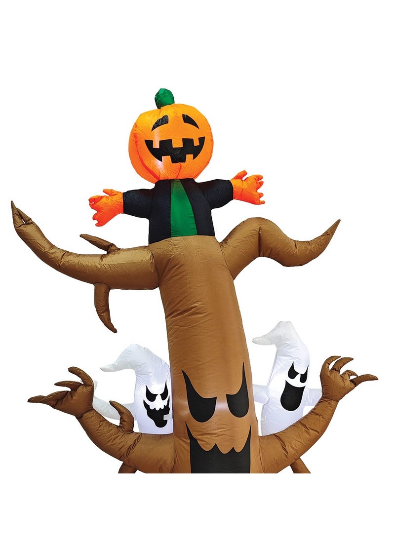 ماد_تويز ديكور الهالوين Spooky Tree القابل للنفخ بطول 8 أقدام مع مصابيح LED مدمجة مثالية للحفلات ذات الطابع المخيف الداخلي والخارجي  - Image 2