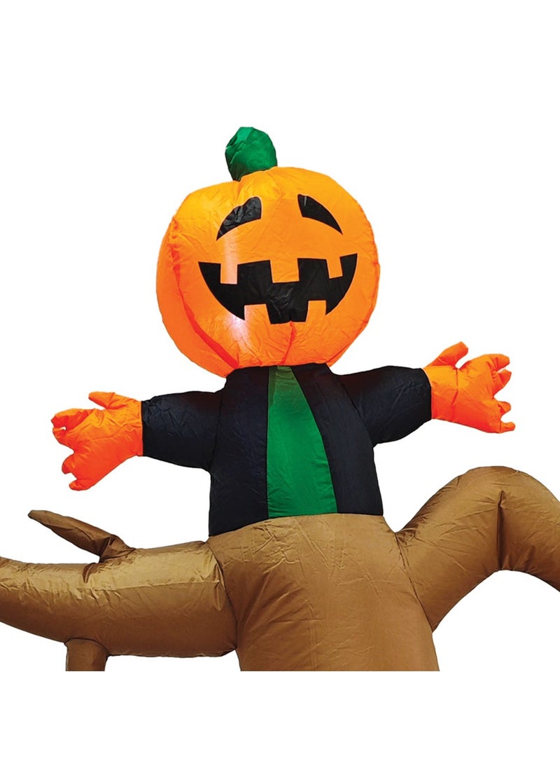 ماد_تويز ديكور الهالوين Spooky Tree القابل للنفخ بطول 8 أقدام مع مصابيح LED مدمجة مثالية للحفلات ذات الطابع المخيف الداخلي والخارجي  - Image 3