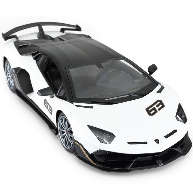 Rastar - Lamborghini Aventador SVJ 1/14 with Remote Control - White - 96010 - Image 2