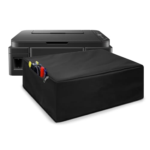 Alifiya Dust Proof Washable Printer Cover for Canon Pixma G2012 / G1730 / G1737 / E560 / G2060 / TS207 All-in-One Ink Tank Colour Printer - Black - Image 1
