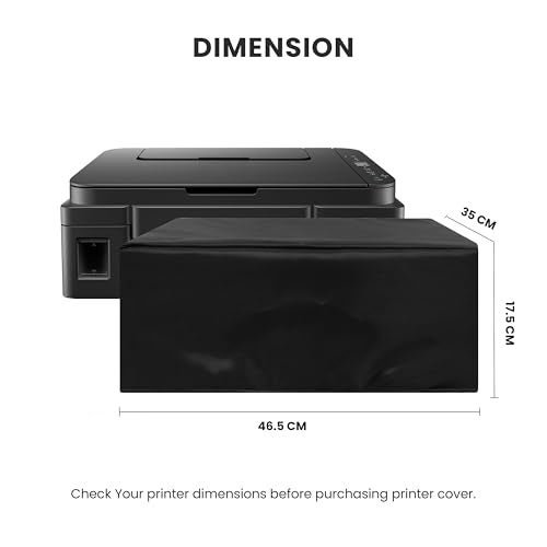 Alifiya Dust Proof Washable Printer Cover for Canon Pixma G2012 / G1730 / G1737 / E560 / G2060 / TS207 All-in-One Ink Tank Colour Printer - Black - Image 2