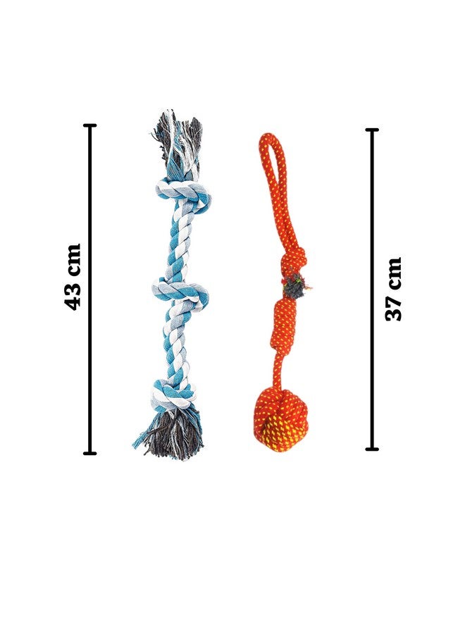 مجموعة حبل مضغ وتسنين للكلاب الصغيرة والجراء (عبوة من قطعتين) | (قد يختلف اللون) - Image 2