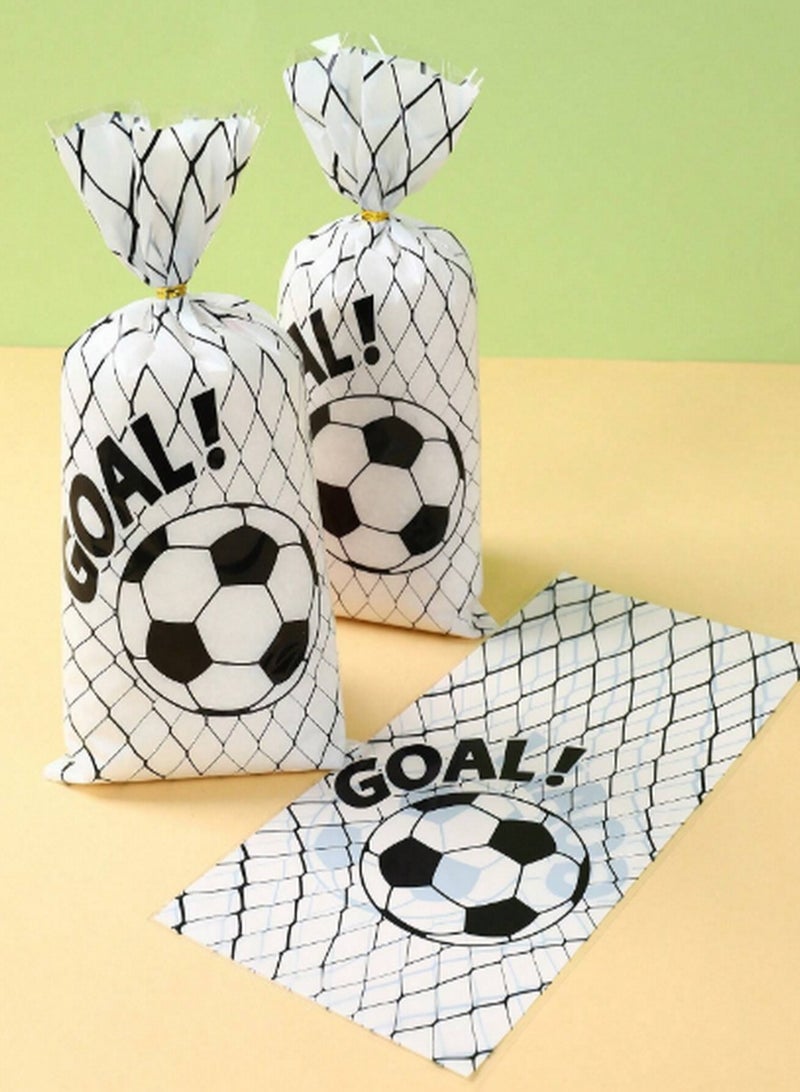 Soccer-Themed Candy Bags – 25-Piece Party Favor Set with “GOAL!” Design & Gold Twist Ties - Image 3