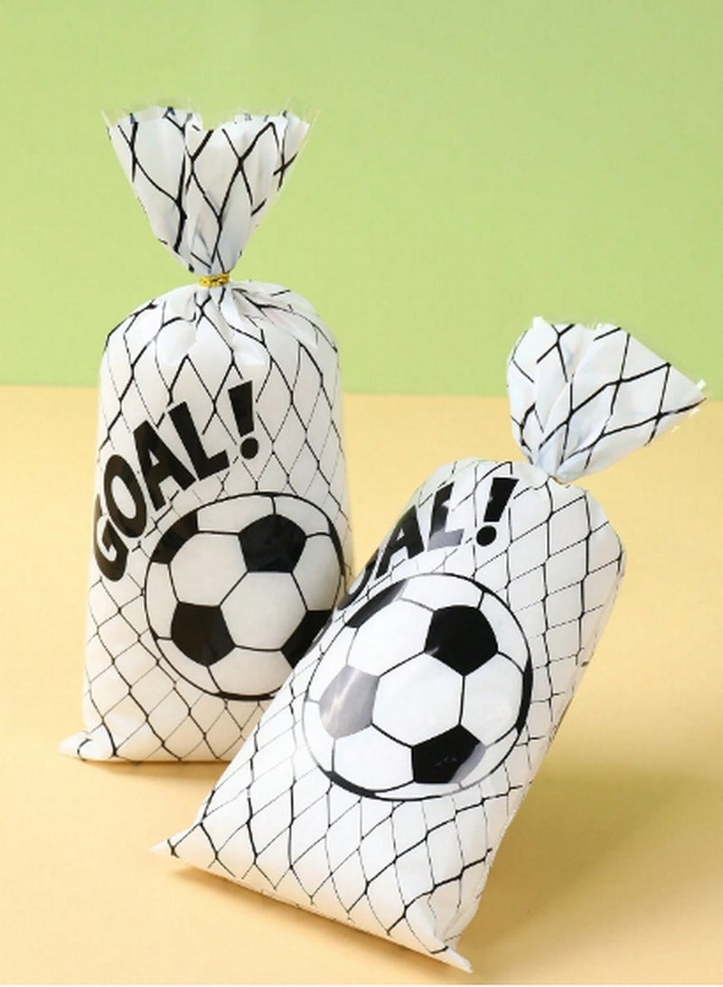 Soccer-Themed Candy Bags – 25-Piece Party Favor Set with “GOAL!” Design & Gold Twist Ties - Image 4