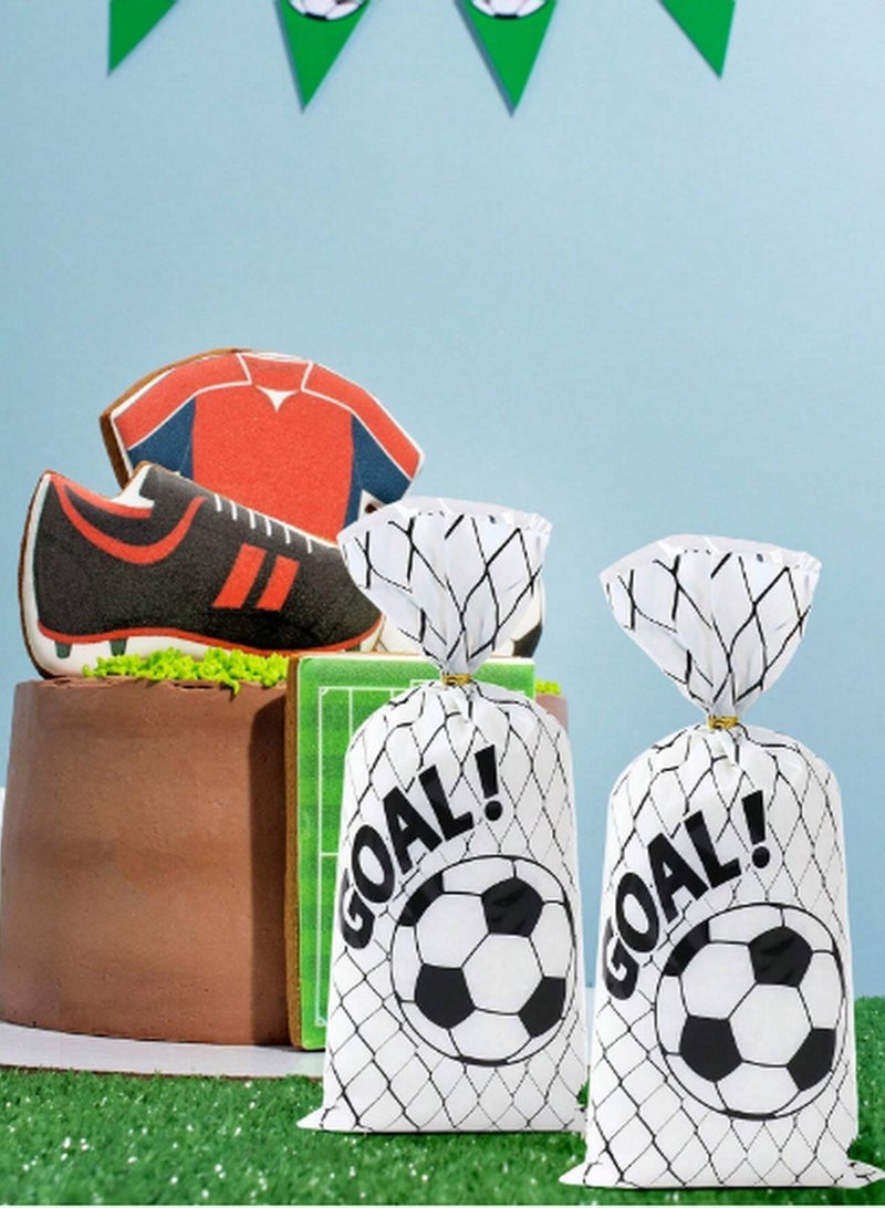 Soccer-Themed Candy Bags – 25-Piece Party Favor Set with “GOAL!” Design & Gold Twist Ties - Image 5