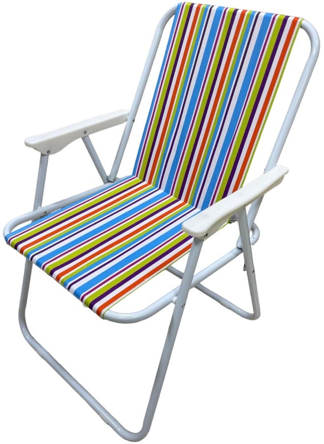 GO2CAMPS Foldable Camping Chair | Beach Chair (Blue) | Foldable Chair | Garden Chair | Fishing Chair | Travel Chair | Trip Chair | Light Weight Picnic Chair And Festival Chair  - Image 1