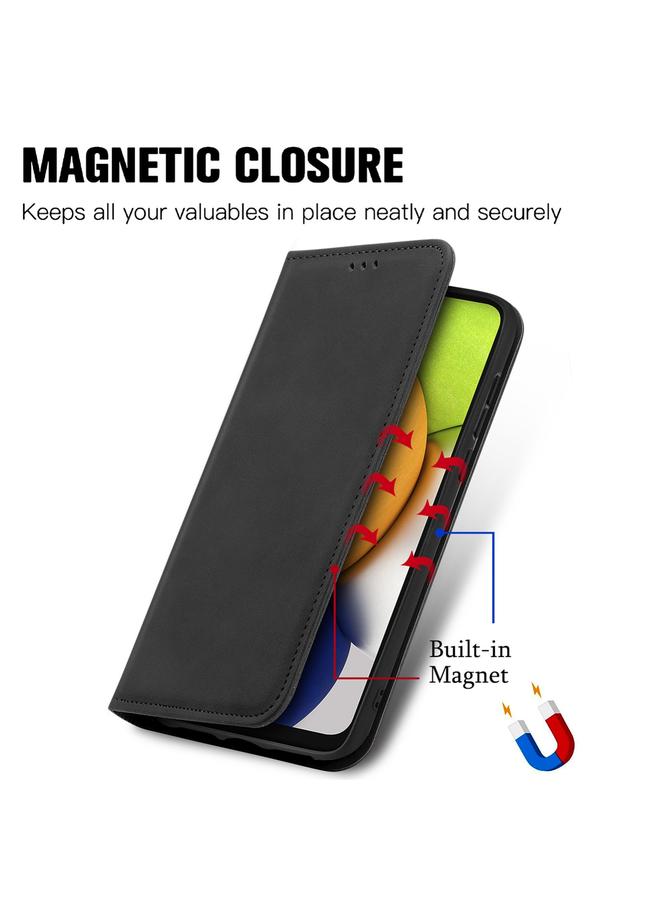 S-TOP Case For Samsung Galaxy A03 EU 166mm Retro Skin Feel Magnetic Horizontal Flip Leather Phone Case - Image 5
